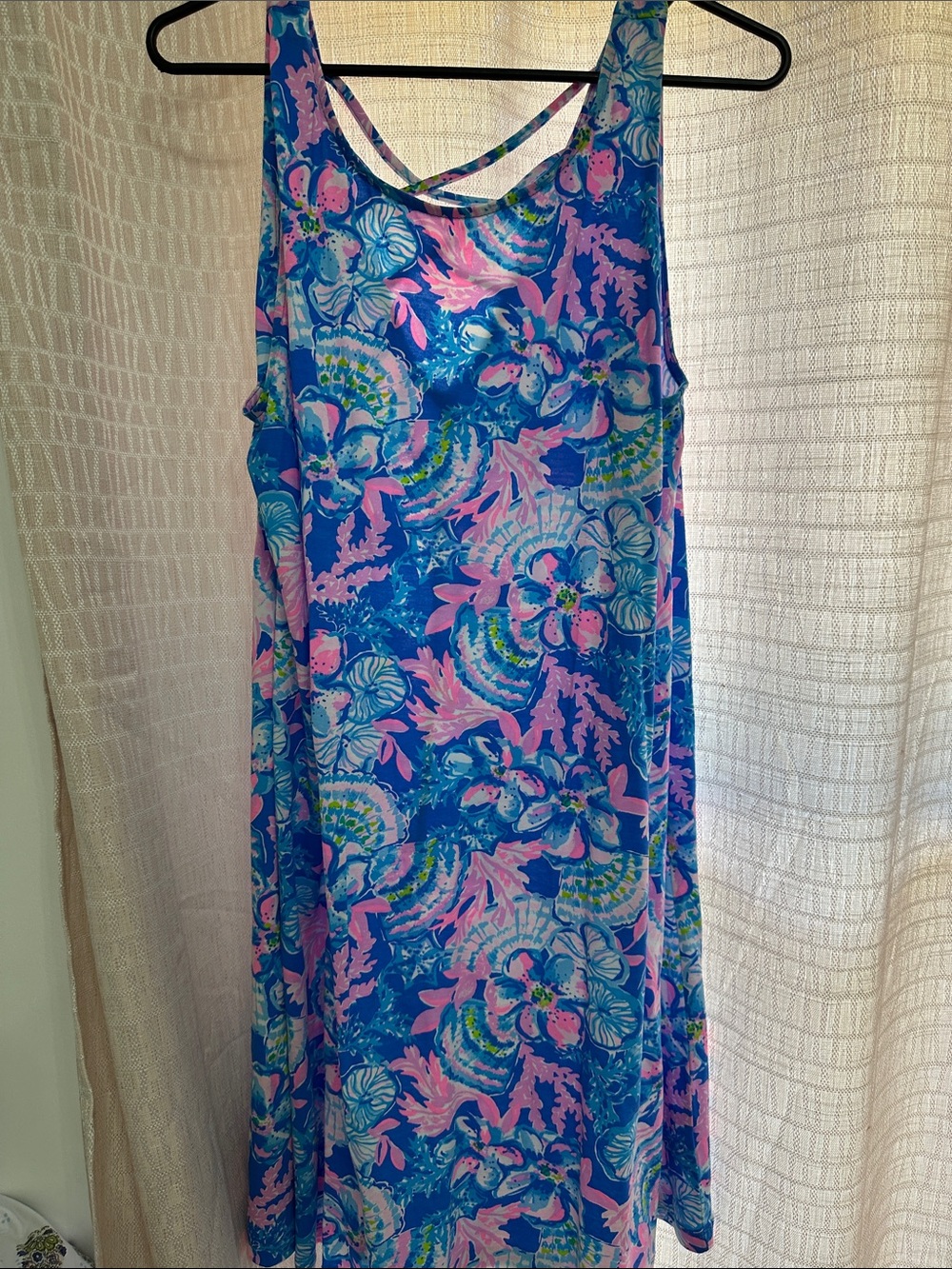 Lilly Pulitzer Blue & Pink Floral Tank Dress